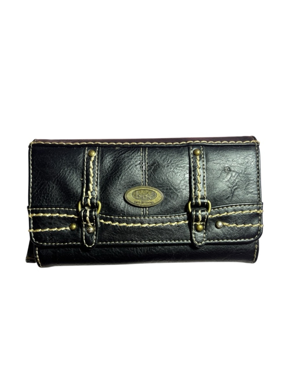 Black faux leather wallet